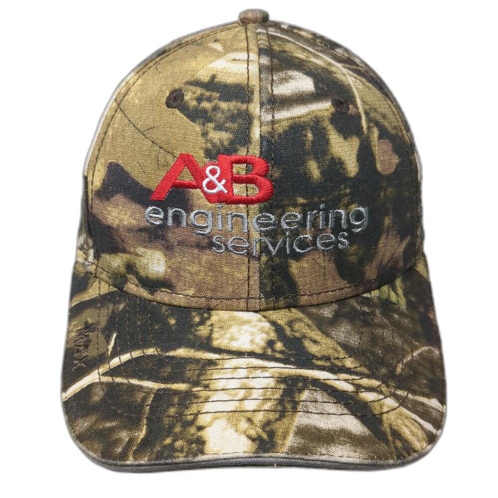 Triple Crown Baseball Cap Brown One Size Camo A&B Engineering Services Work Hat
